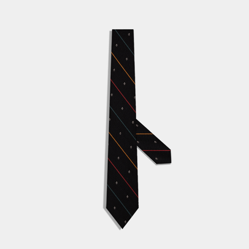 彩纹星点真丝领带