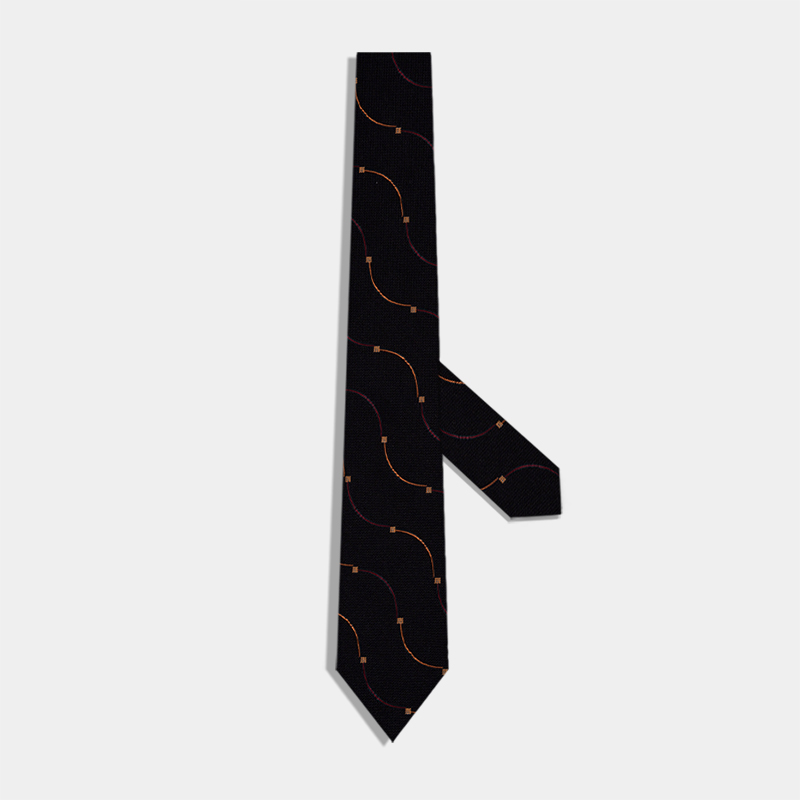 流光暗纹真丝领带